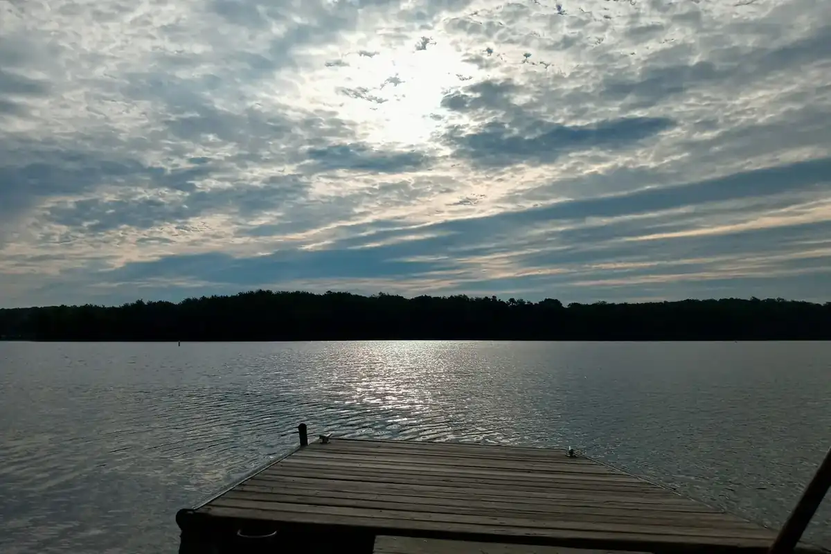 Dock on the lake at Codorus State Park near Hanover, PA